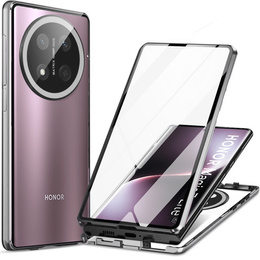 Чехол для Honor Magic 7 Lite, Magnetic Dual Glass, серебряный