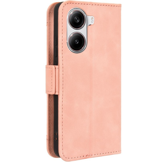 Откидной чехол для Xiaomi Poco X7 Pro 5G, Card Slot, розовый