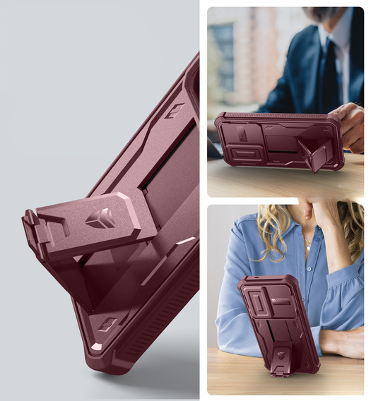 Броньований чохол для Samsung Galaxy S25, Dexnor Full Body (Two Frames), червоний