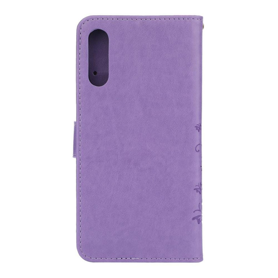 Откидной чехол для Samsung Galaxy A50 / A30s, Butterfly Flower, фиолетовый