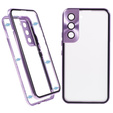 Чехол до Samsung Galaxy S21, Magnetic Dual Glass, фиолетовый