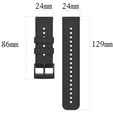 Силиконовый ремешок для Suunto 9 24 mm - Black