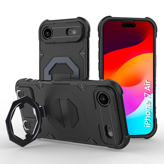 Чохол для iPhone Air, для MagSafe, броньований з підставкою, чорний