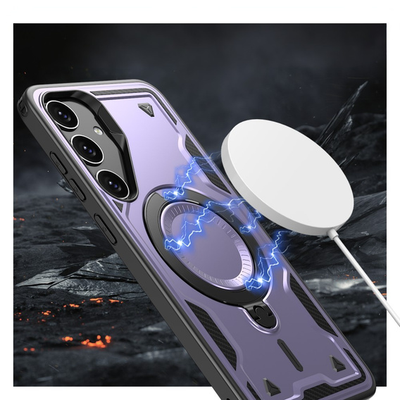 Чохол для Samsung Galaxy S24 FE, Military MagSafe, фіолетовий