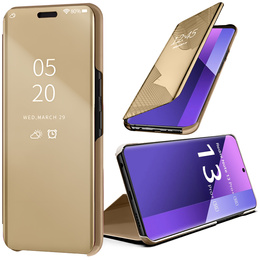 Чехол до Xiaomi Redmi Note 13 Pro+, Clear View, золотой