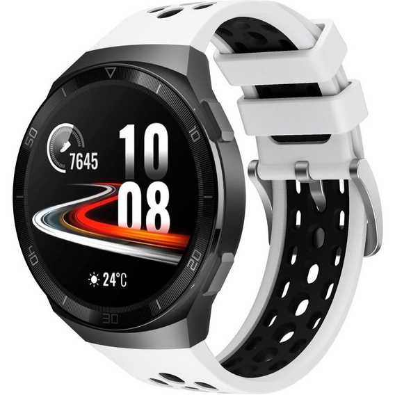 Силіконовий ремінець для Huawei Watch GT 2e, White / Black