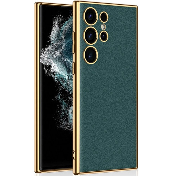 Чехол до Samsung Galaxy S24 Ultra, GKK Leather, зелёный