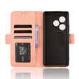 Футляр з клапаном для Realme GT 6 / 6T, Card Slot, рожевий