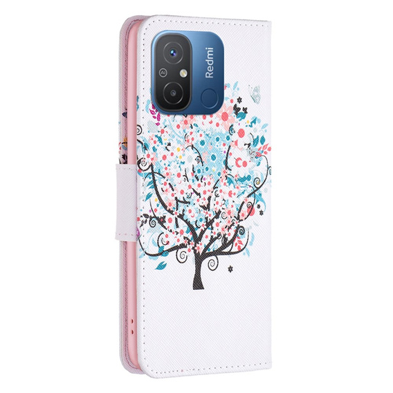 Чохол-книжка для Xiaomi Redmi 12C, Wallet, colorful tree, білий