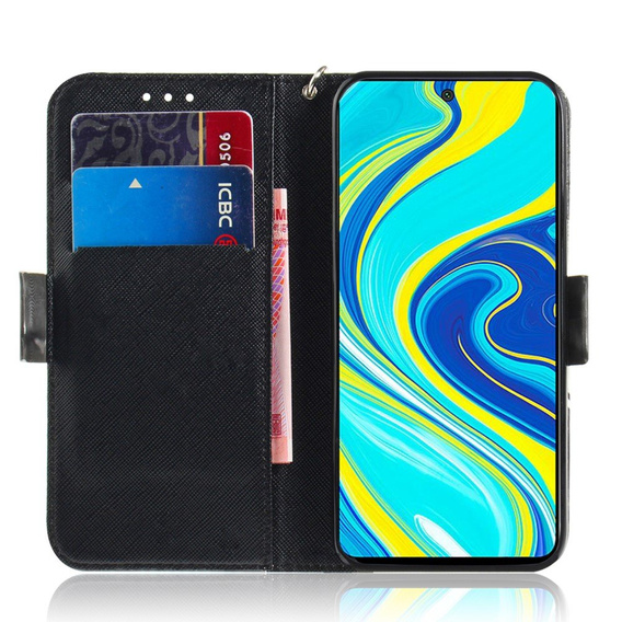 Чохол-книжка для Xiaomi Redmi Note 9S / 9 Pro / 9 Pro Max, mandala, білий