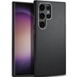 Шкіряний чохол для Samsung Galaxy S24 Ultra, гібридний, чорний