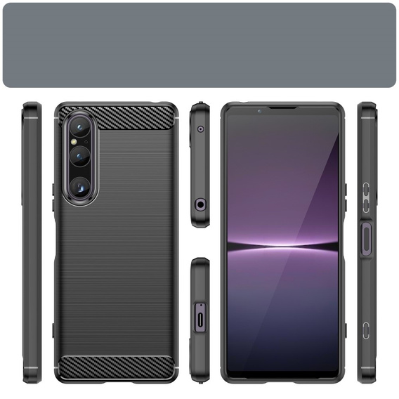 Чoхол до Sony Xperia 1 V, Carbon, чорний