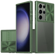 Чехол до Samsung Galaxy S23 Ultra, Slide Camera, зелёный