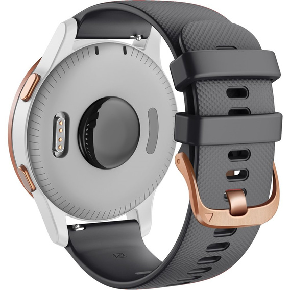 Силиконовый ремешок 20mm, Black/Black Buckle