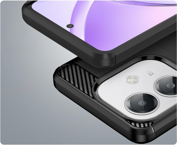 Чехол до Oppo A40 / Oppo A40m, Carbon, чёрный