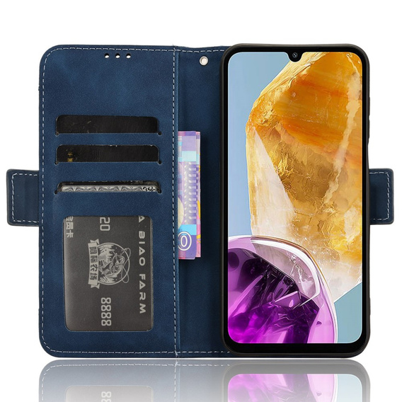 Откидной чехол для Samsung Galaxy M15 5G, Card Slot, темно-синий