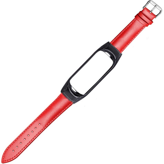Кожаный ремешок для часов Samsung Galaxy Fit 2 SM-R220, Red