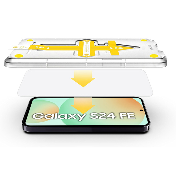 2x Закаленное стекло для Samsung Galaxy S24 FE, ERBORD Easy App 9H Screen Protector