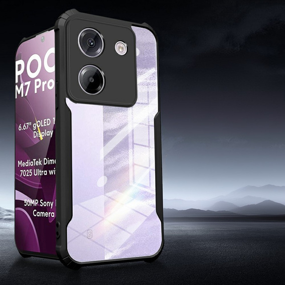 Чехол до Xiaomi Poco M7 Pro 5G, AntiDrop Hybrid, чёрный