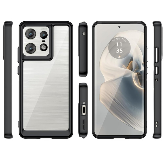 Чехол до Motorola Edge 50 Pro, Fusion Hybrid, чёрный