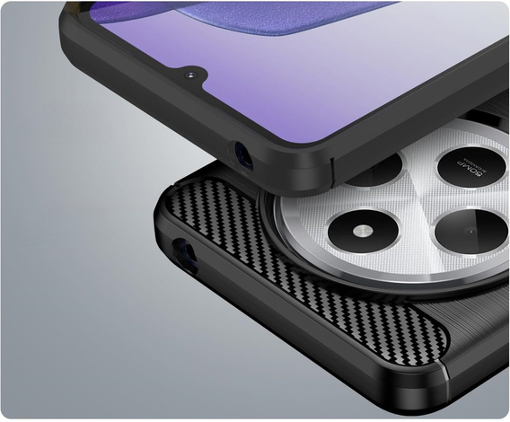 Чехол до Xiaomi Redmi 14C / Xiaomi Poco C75, Carbon, чёрный