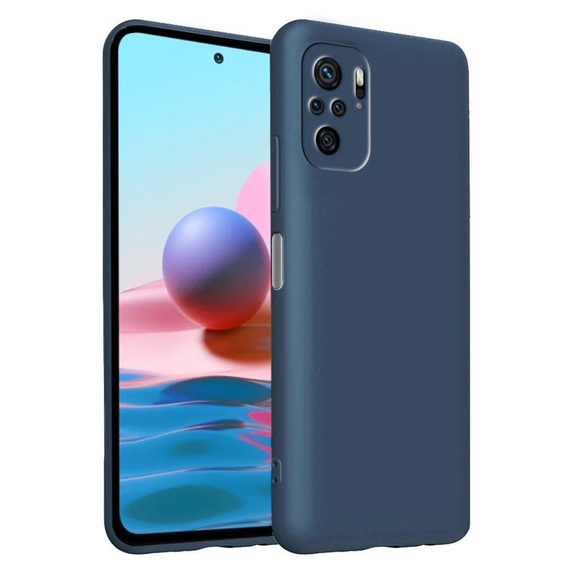 Чехол до Xiaomi Redmi Note 10 / 10S, Silicone Lite, темно-синий