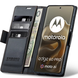 ERBORD Глянцевий гаманець Litchi з клапаном для Motorola Edge 60 Pro