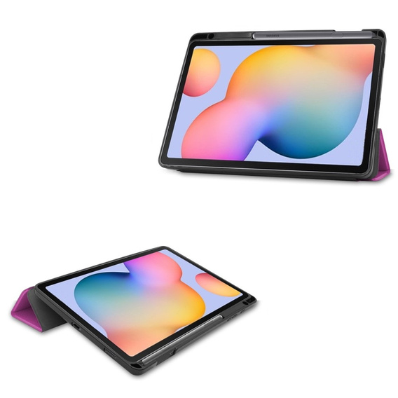 Чехол для Samsung Galaxy Tab S6 Lite, Tri-fold, фиолетовый
