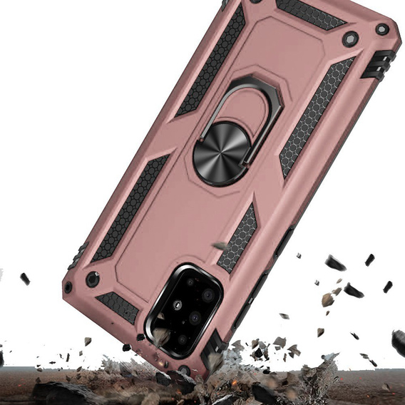 Броньований Чoхол до Samsung Galaxy A51, Nox Case Ring, рожевий rose gold