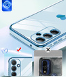 Чехол до Samsung Galaxy A54 5G, Electro heart, синий + 2x стекло 9H