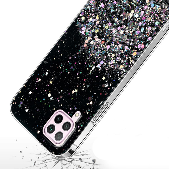 Чехол до Huawei P40 Lite, Glittery, чёрный