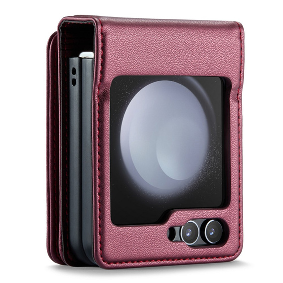 CASEME флип-кейс для Samsung Galaxy Z Flip5 5G, Litchi Wallet, красный