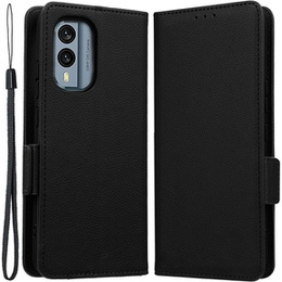 Чохол-книжка для Nokia X30 5G, Wallet Litchi Magnet Case, чорний