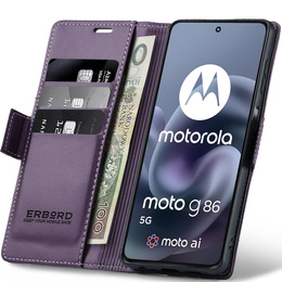 ERBORD Глянцевий гаманець Litchi з клапаном для Motorola Moto G86 5G / G86 Power 5G
