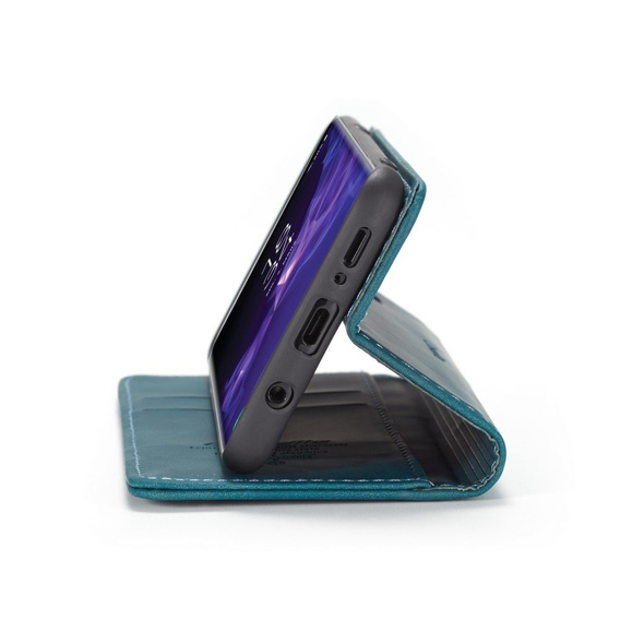 Чехол CASEME для Samsung Galaxy S9 Plus, Leather Wallet Case, синий