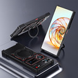 Чехол для ZTE nubia Z60 Ultra, Kickstand Bumper, с крышкой объектива, для MagSafe, чёрный / красный