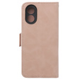 Футляр з клапаном для Oppo A58 4G, Card Slot, рожевий