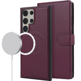 Чохол-скринька для Samsung Galaxy S23 Ultra, гаманець, для MagSafe, зелений, з клапаном, для Samsung Galaxy S23 Ultra, гаманець, для MagSafe, бордовий