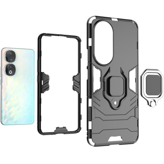 Чехол до Honor 90, Kickstand Ring, чёрный