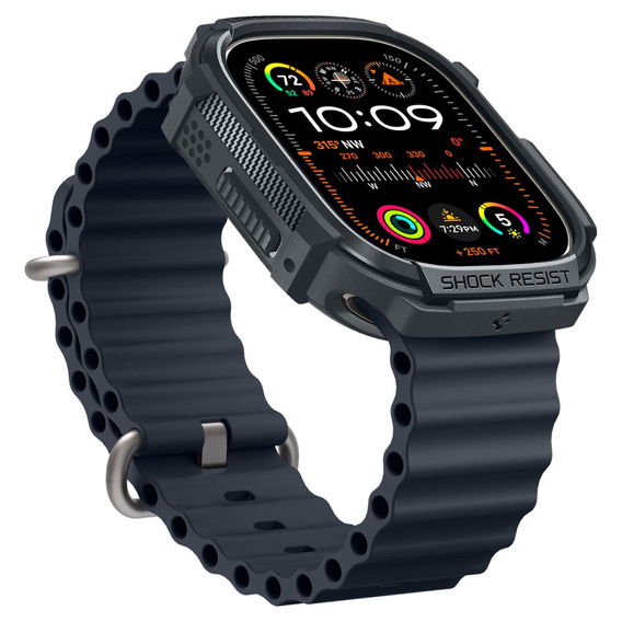 Чехол Spigen для Apple Watch Ultra/Ultra 2 49 мм, Rugged Armor, бежевый