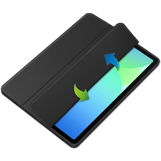 Чохол для Samsung Galaxy Tab S10 FE+ Plus, Smartcase Hybrid, з місцем для стилуса, чорний