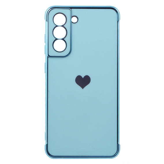 Чехол до Samsung Galaxy S21 FE, Electro heart, синий