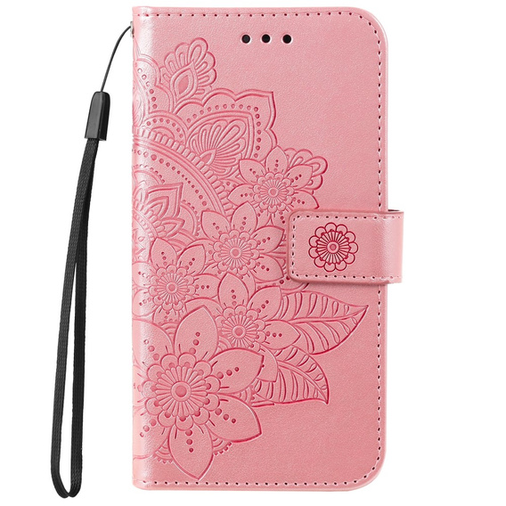 Откидной чехол для Samsung Galaxy A33 5G, Mandala Flower, розовый rose gold