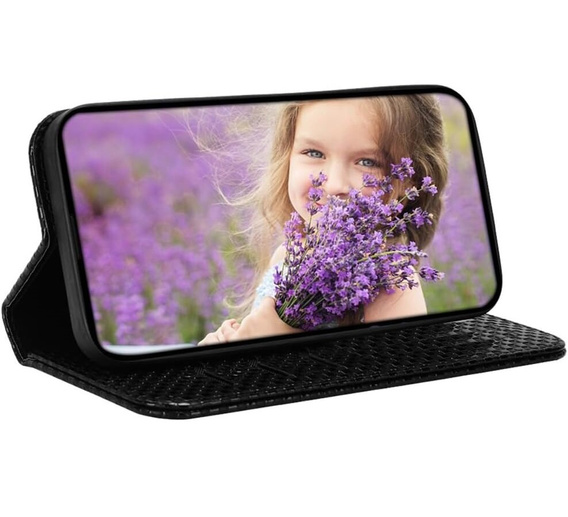 Чохол-фліп для Infinix Hot 40i, Wallet Rhombus, чорний