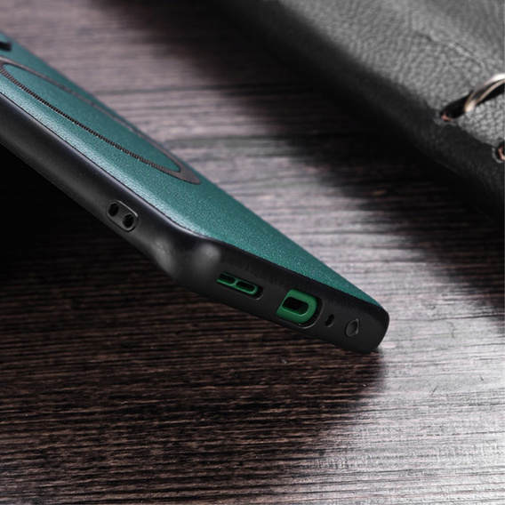Чехол до Samsung Galaxy A34 5G, Leather Hybrid MagSafe, зелёный