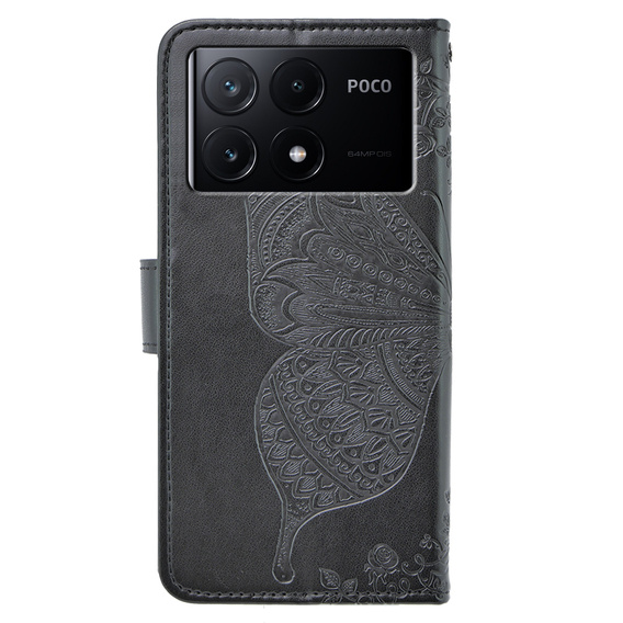 Чохол-книжка для Xiaomi Poco X6 Pro 5G, Butterfly, фіолетовийий