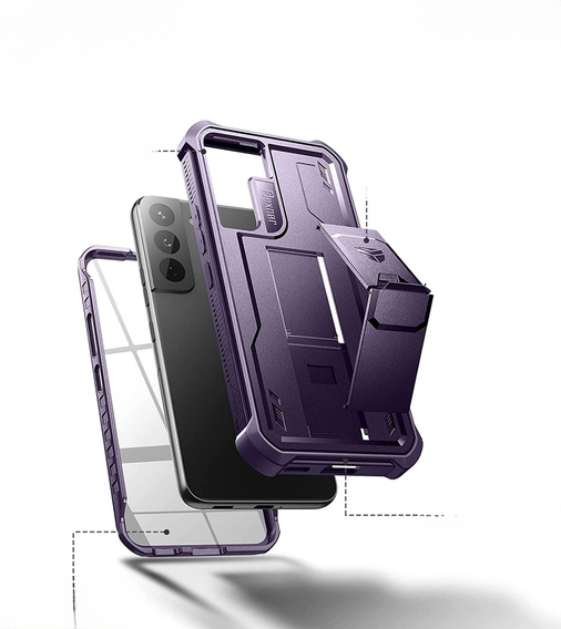 Броньований чохол для Samsung Galaxy S22, Dexnor Full Body, фіолетовий