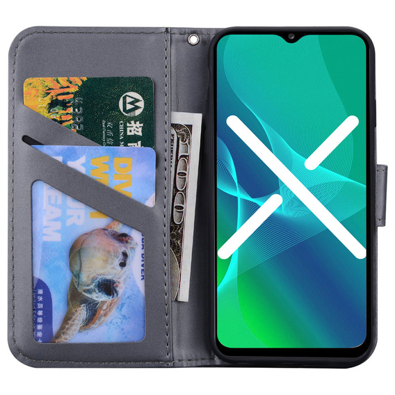 Чехол Wallet до Motorola Moto E20/E30/E40, Teddy, Grey