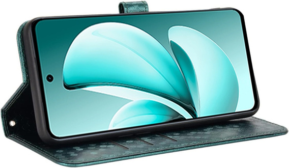 Чохол-фліп для Realme C71, Wallet Rhombus, зелений