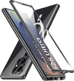 Магнітний чохол Dual Glass MagSafe для Samsung Galaxy S25 Ultra, чорний